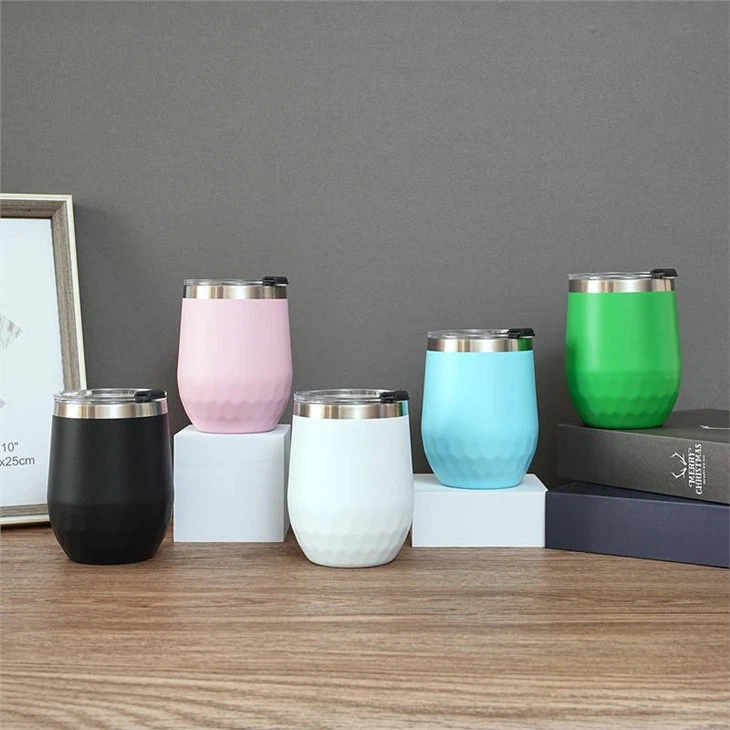 Bicchiere da vino a doppia parete in acciaio inossidabile da 12 once