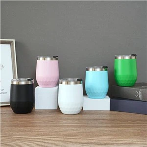 Bicchiere da vino a doppia parete in acciaio inossidabile da 12 once